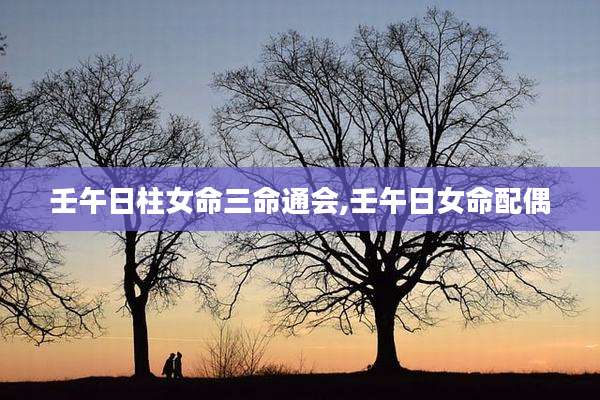 壬午日柱女命三命通会,壬午日女命配偶