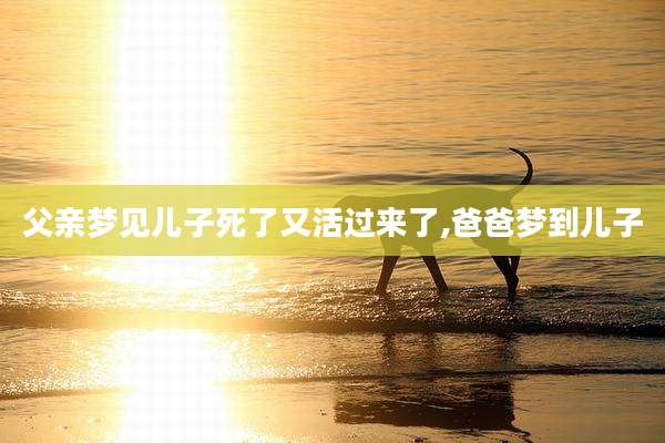 父亲梦见儿子死了又活过来了,爸爸梦到儿子