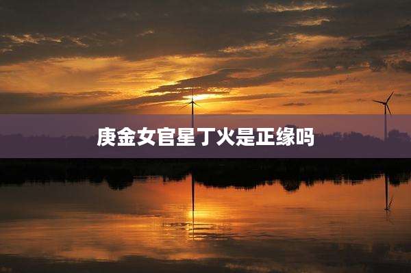 庚金女官星丁火是正缘吗