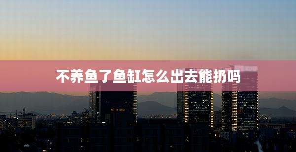 不养鱼了鱼缸怎么出去能扔吗