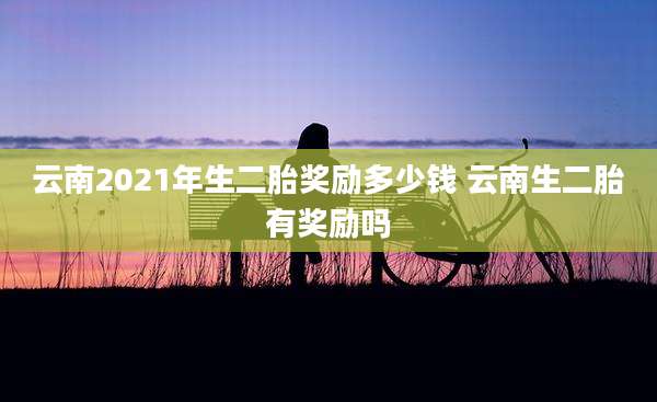 云南2021年生二胎奖励多少钱 云南生二胎有奖励吗
