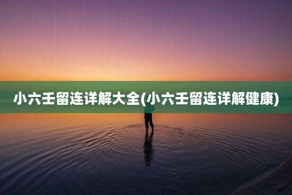 小六壬留连详解大全(小六壬留连详解健康)