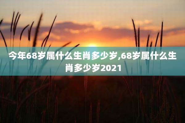 今年68岁属什么生肖多少岁,68岁属什么生肖多少岁2021
