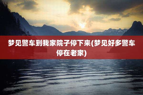 梦见警车到我家院子停下来(梦见好多警车停在老家)