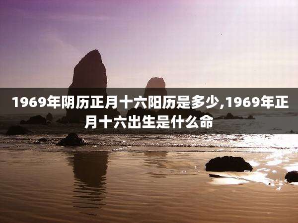 1969年阴历正月十六阳历是多少,1969年正月十六出生是什么命