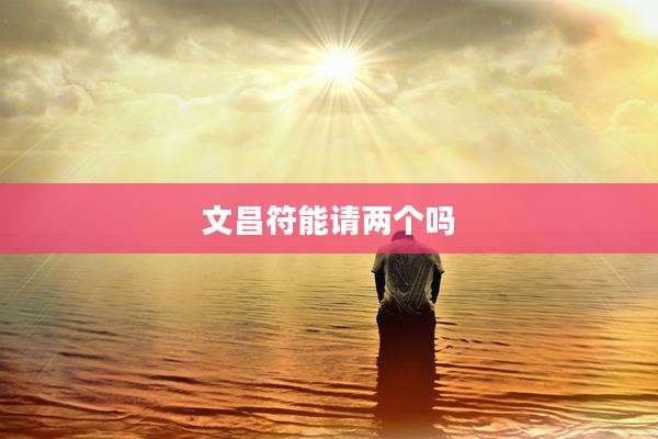 文昌符能请两个吗