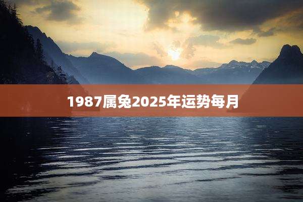 1987属兔2025年运势每月