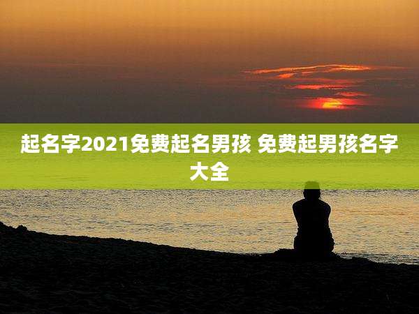 起名字2021免费起名男孩 免费起男孩名字大全