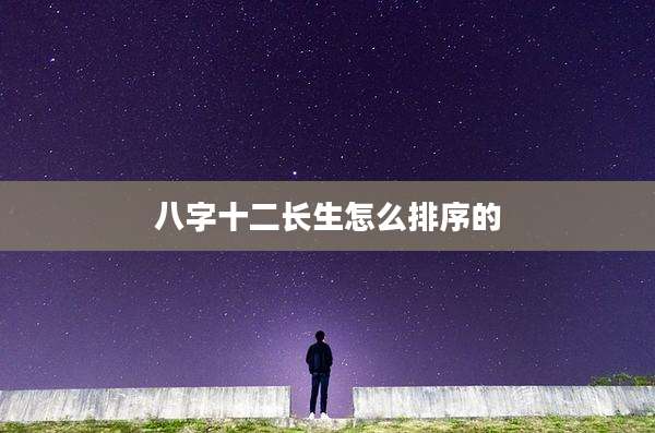 八字十二长生怎么排序的