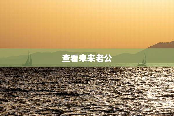 查看未来老公