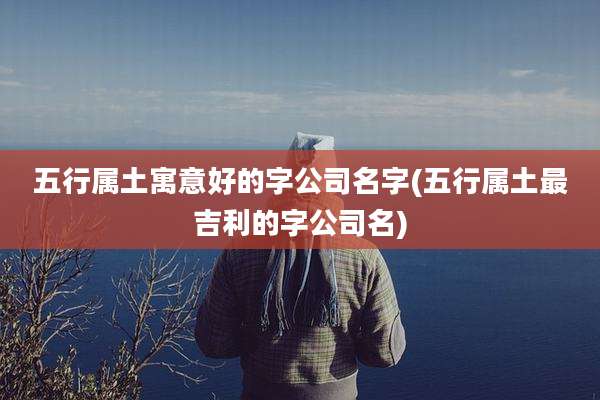 五行属土寓意好的字公司名字(五行属土最吉利的字公司名)