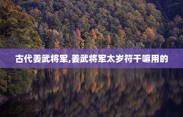 古代姜武将军,姜武将军太岁符干嘛用的