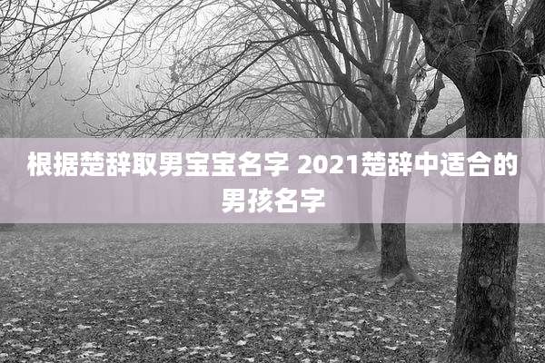 根据楚辞取男宝宝名字 2021楚辞中适合的男孩名字