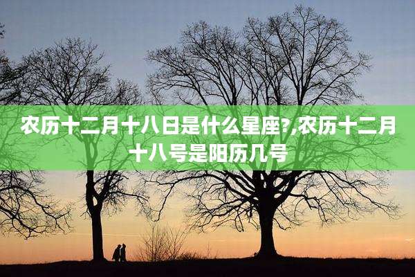 农历十二月十八日是什么星座?,农历十二月十八号是阳历几号