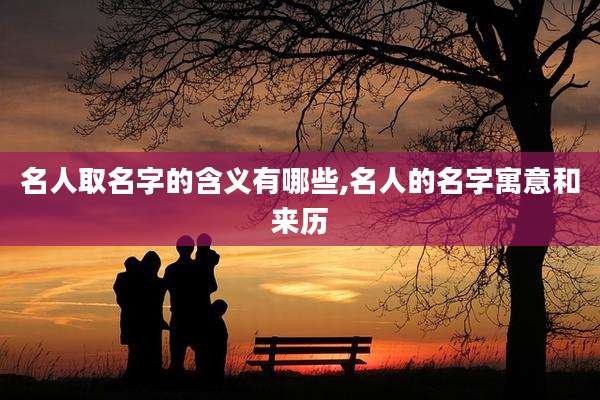 名人取名字的含义有哪些,名人的名字寓意和来历