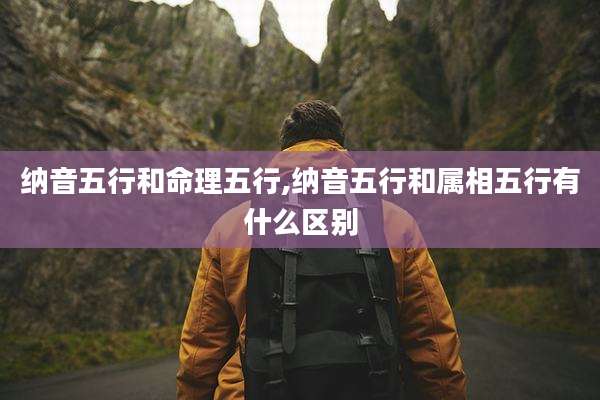 纳音五行和命理五行,纳音五行和属相五行有什么区别