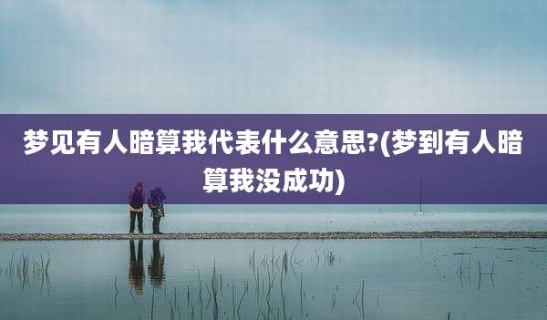 梦见有人暗算我代表什么意思?(梦到有人暗算我没成功)