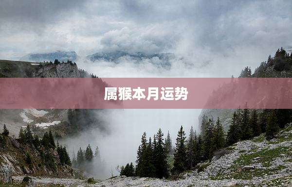 属猴本月运势