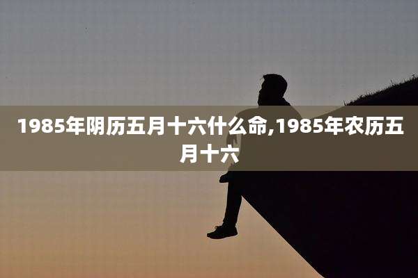 1985年阴历五月十六什么命,1985年农历五月十六