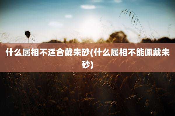 什么属相不适合戴朱砂(什么属相不能佩戴朱砂)