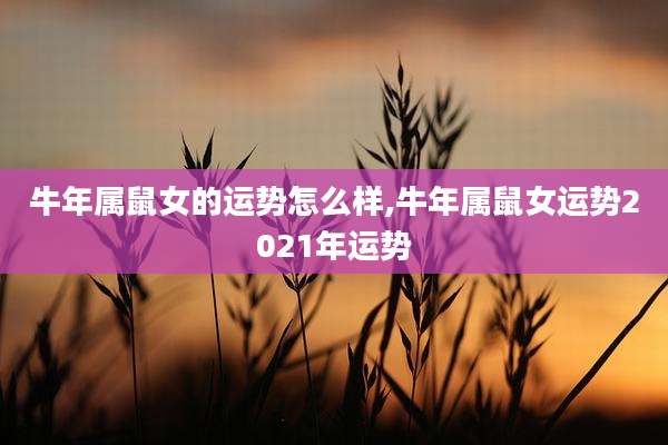 牛年属鼠女的运势怎么样,牛年属鼠女运势2021年运势