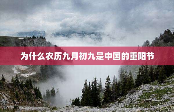 为什么农历九月初九是中国的重阳节