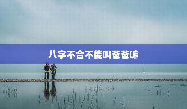 八字不合不能叫爸爸嘛