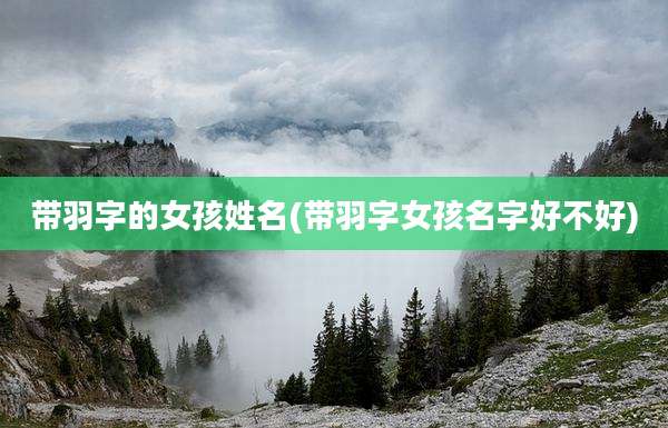 带羽字的女孩姓名(带羽字女孩名字好不好)
