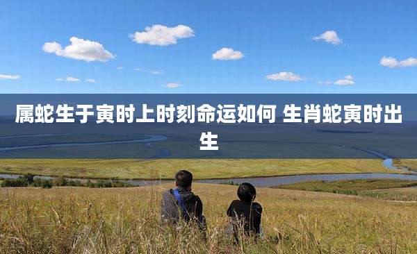 属蛇生于寅时上时刻命运如何 生肖蛇寅时出生