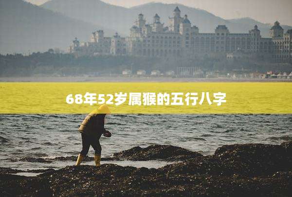 68年52岁属猴的五行八字