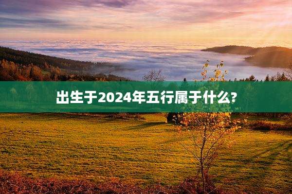 出生于2024年五行属于什么?