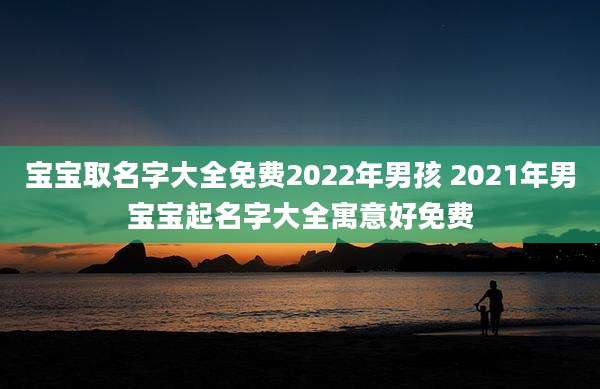 宝宝取名字大全免费2022年男孩 2021年男宝宝起名字大全寓意好免费