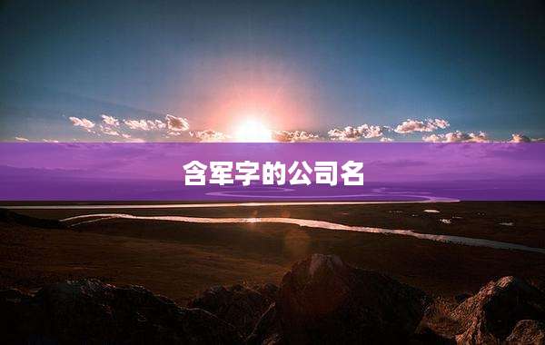 含军字的公司名