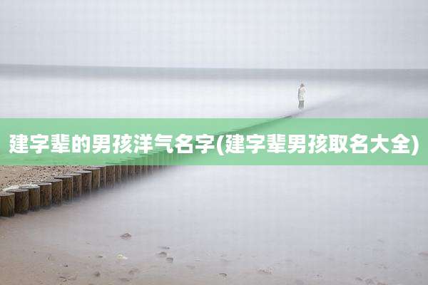 建字辈的男孩洋气名字(建字辈男孩取名大全)