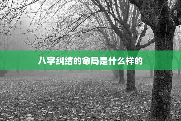 八字纠结的命局是什么样的