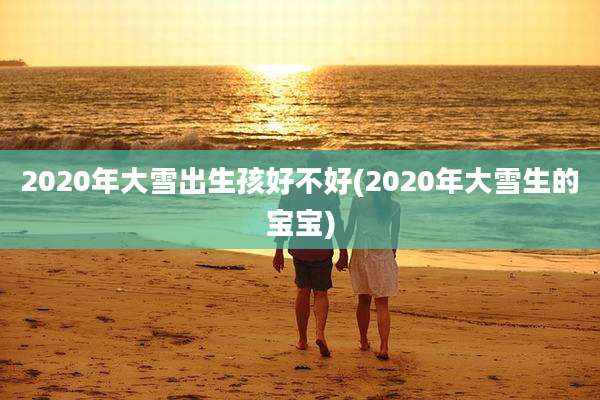 2020年大雪出生孩好不好(2020年大雪生的宝宝)