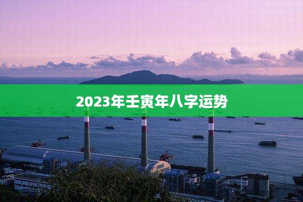 2023年壬寅年八字运势
