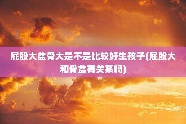 屁股大盆骨大是不是比较好生孩子(屁股大和骨盆有关系吗)