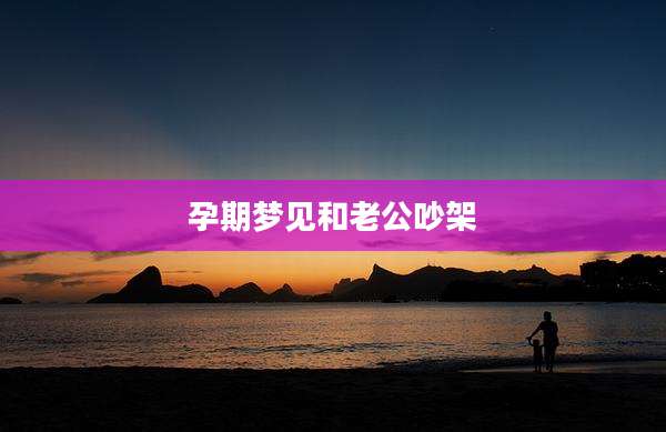 孕期梦见和老公吵架