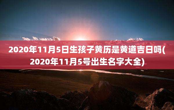 2020年11月5日生孩子黄历是黄道吉日吗(2020年11月5号出生名字大全)