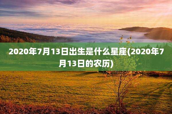 2020年7月13日出生是什么星座(2020年7月13日的农历)