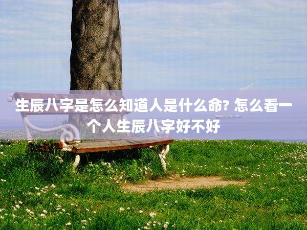 生辰八字是怎么知道人是什么命? 怎么看一个人生辰八字好不好