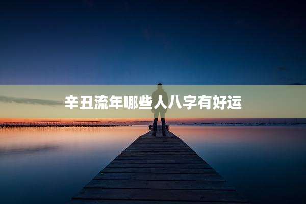 辛丑流年哪些人八字有好运