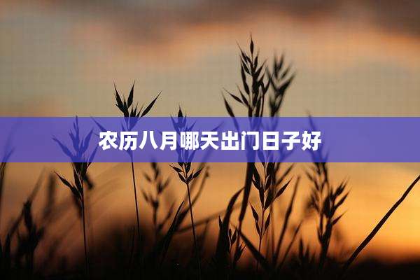农历八月哪天出门日子好