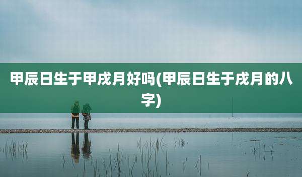甲辰日生于甲戌月好吗(甲辰日生于戌月的八字)