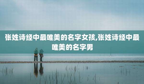 张姓诗经中最唯美的名字女孩,张姓诗经中最唯美的名字男