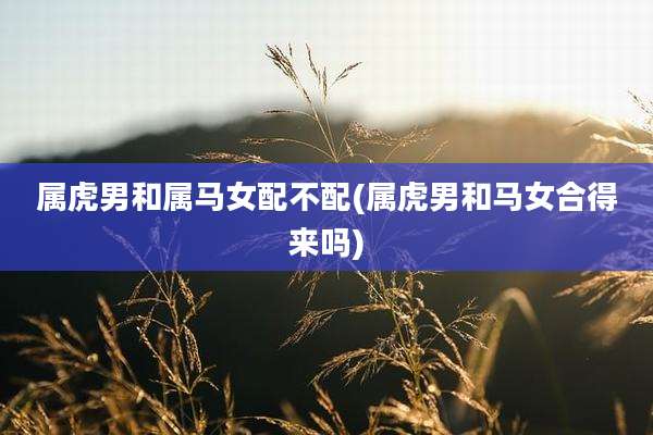 属虎男和属马女配不配(属虎男和马女合得来吗)