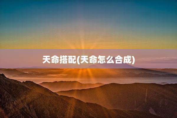 天命搭配(天命怎么合成)