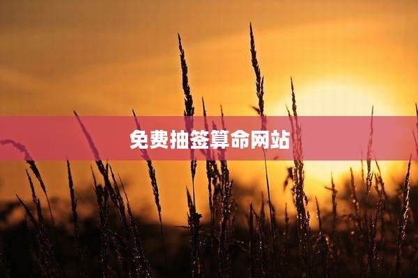 免费抽签算命网站