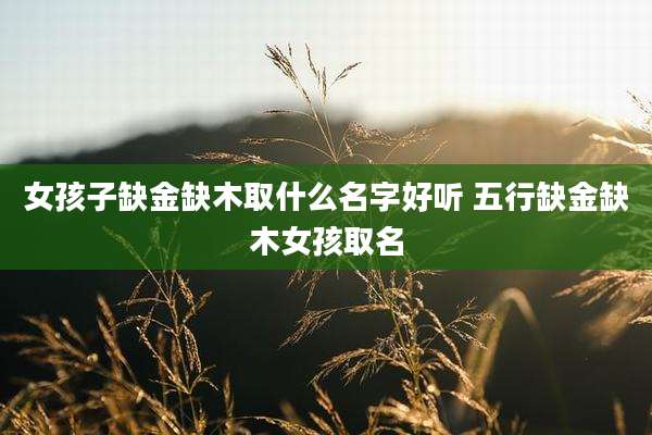 女孩子缺金缺木取什么名字好听 五行缺金缺木女孩取名